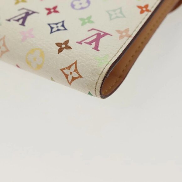 LOUIS VUITTON Multicolor Portefeuille Eugenie Wallet White M60053 LV Auth 142374 - Picture 4 of 16